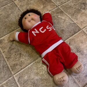 Vintage 1982 Cabbage Patch Kids Doll NC State NCSU Wolfpack Track Suit